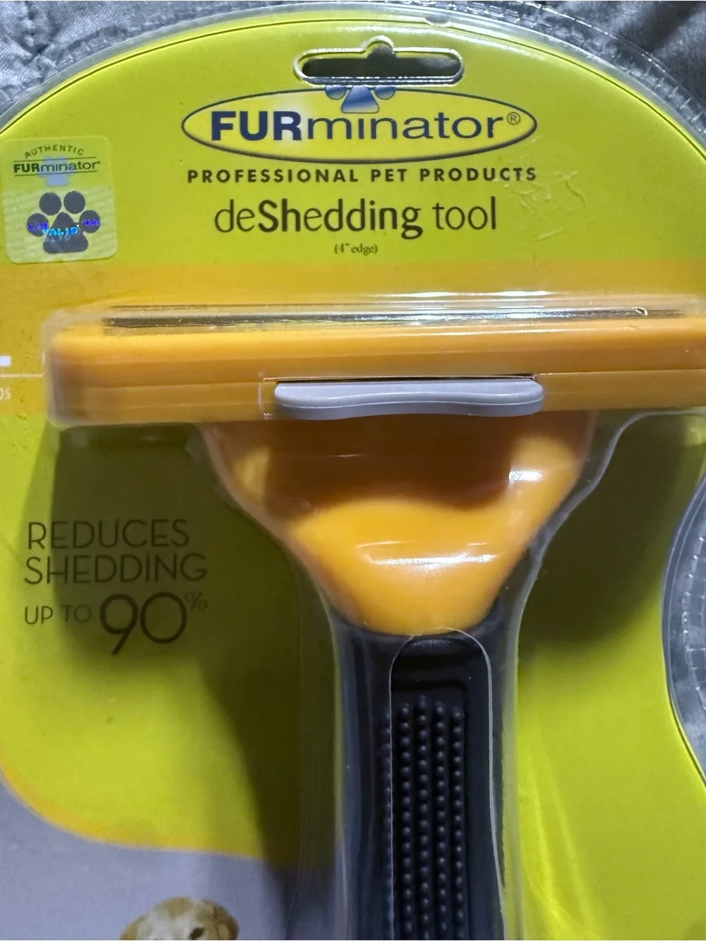 FURminator Long Hair deShedding Tool in Yellow and Black